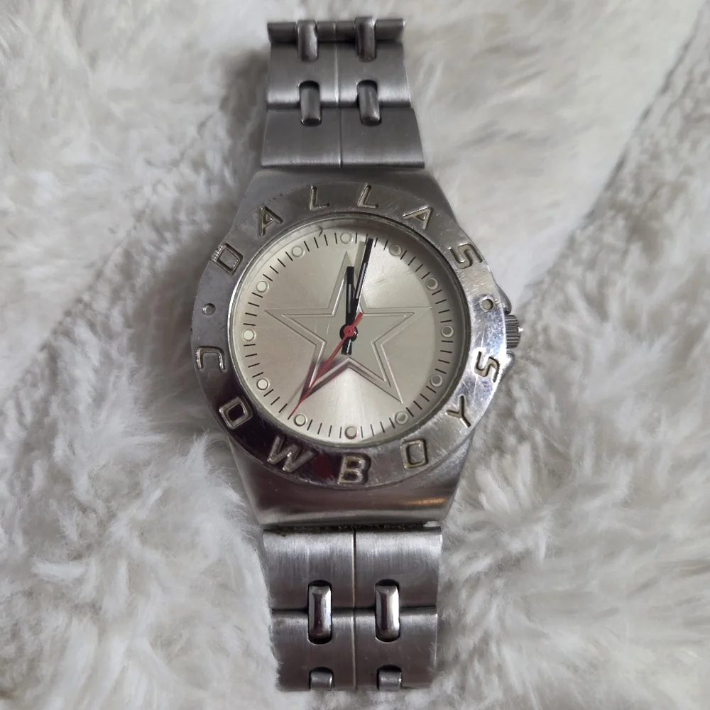 Dallas Cowboys Watch Gametime Silver Stainless‎ Steel NFL Quartz Watch Japan